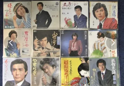 レコード、シングル盤10枚で千円、八代亜紀、他